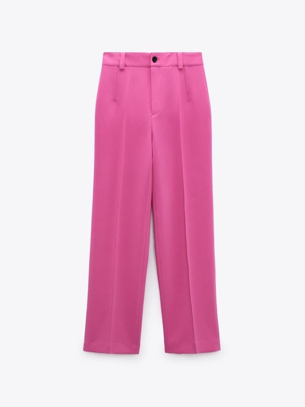NWT | Francoise High Waisted Full length Straight Leg Trousers | Fuchsia Pink